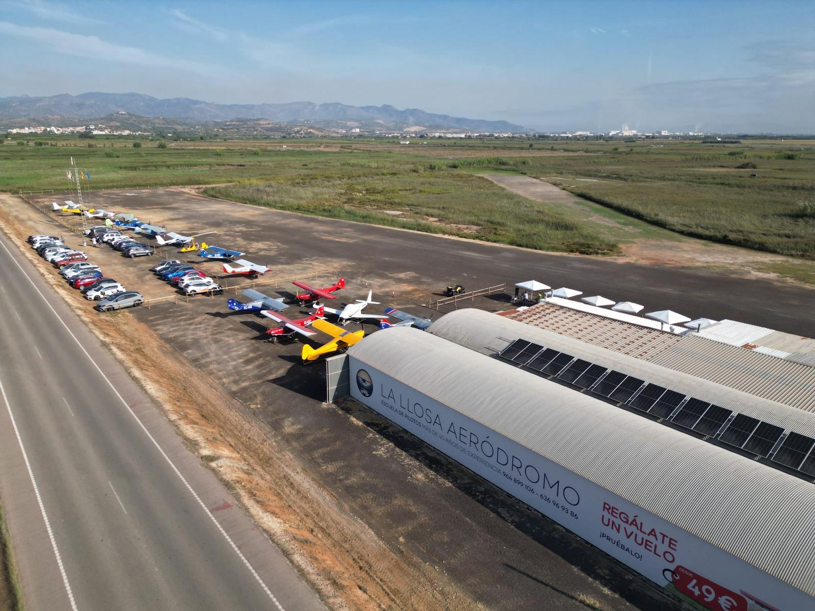 Vista aérea del Aeródromo de La Llosa, Castellón